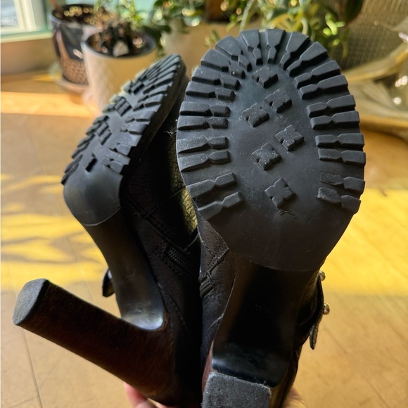 Tory Burch Dark Brown Heeled Moto Boots size 11 - Picture 11 of 13